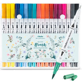 Ohuhu Maui 36 Colors Dual Tips Water Based Art Markers, Brush & Fineliner