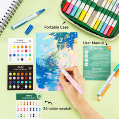 Ohuhu Acrylic Markers 24 Colors 48 Pack